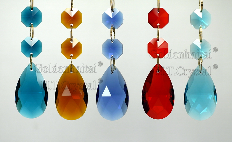 Crystal Pear-Shaped Pendants